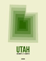 Utah Radiant Map 4 Fine Art Print