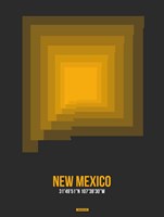 New Mexico Radiant Map 4 Fine Art Print