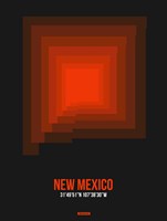 New Mexico Radiant Map 6 Fine Art Print