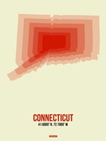 Connecticut Radiant Map 3 Fine Art Print