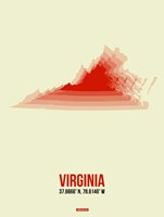 Virginia Radiant Map 1 Fine Art Print