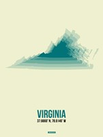 Virginia Radiant Map 3 Fine Art Print
