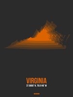 Virginia Radiant Map 4 Fine Art Print