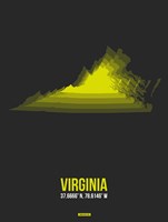 Virginia Radiant Map 5 Fine Art Print