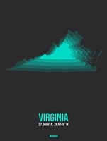 Virginia Radiant Map 6 Fine Art Print