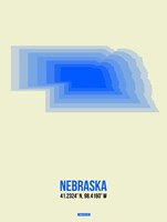 Nebraska Radiant Map 1 Fine Art Print