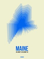 Maine Radiant Map 1 Fine Art Print
