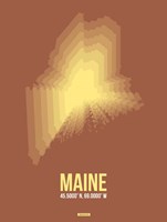 Maine Radiant Map 3 Fine Art Print