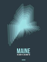 Maine Radiant Map 4 Fine Art Print