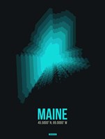 Maine Radiant Map 6 Fine Art Print