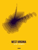 West Virginia Radiant Map 3 Fine Art Print