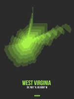 West Virginia Radiant Map 4 Fine Art Print