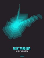 West Virginia Radiant Map 6 Fine Art Print