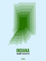 Indiana Radiant Map 2 Fine Art Print