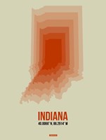 Indiana Radiant Map 3 Fine Art Print