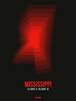 Mississippi Radiant Map 6 Fine Art Print