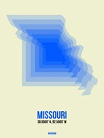 Missouri Radiant Map 1 Fine Art Print