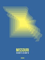 Missouri Radiant Map 3 Fine Art Print