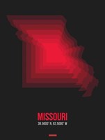 Missouri Radiant Map 6 Fine Art Print