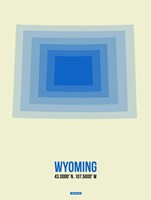 Wyoming Radiant Map 1 Fine Art Print