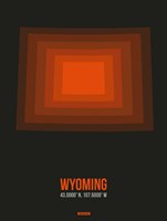 Wyoming Radiant Map 5 Fine Art Print