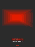 South Dakota Radiant Map 4 Fine Art Print