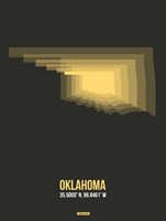 Oklahoma Radiant Map 4 Fine Art Print
