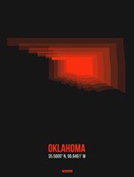 Oklahoma Radiant Map 5 Fine Art Print