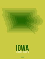 Iowa Radiant Map 2 Fine Art Print