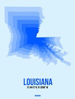 Louisiana Radiant Map 1 Fine Art Print