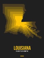 Louisiana Radiant Map 5 Fine Art Print
