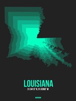 Louisiana Radiant Map 6 Fine Art Print