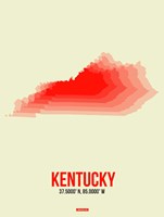 Kentucky Radiant Map 1 Fine Art Print