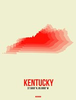 Kentucky Radiant Map 1 Fine Art Print