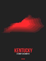 Kentucky Radiant Map 4 Fine Art Print