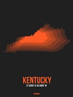 Kentucky Radiant Map 6 Fine Art Print