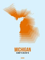 Michigan Radiant Map 2 Fine Art Print