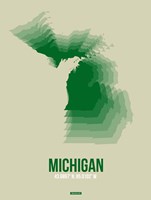 Michigan Radiant Map 3 Fine Art Print