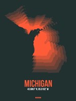 Michigan Radiant Map 5 Fine Art Print