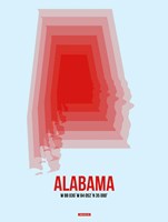Alabama Radiant Map 2 Fine Art Print