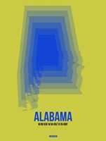 Alabama Radiant Map 3 Fine Art Print