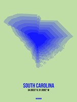 South Carolina Radiant Map 2 Fine Art Print