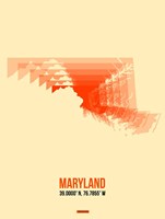 Maryland Radiant Map 1 Fine Art Print