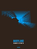 Maryland Radiant Map 4 Fine Art Print