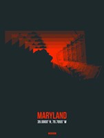 Maryland Radiant Map 5 Fine Art Print