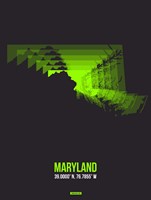 Maryland Radiant Map 6 Fine Art Print