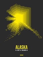 Alaska Radiant Map 4 Fine Art Print