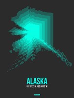 Alaska Radiant Map 5 Fine Art Print