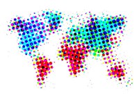 Dotted World Map 6 Fine Art Print