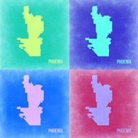 Phoenix Pop Art Map 2 Fine Art Print